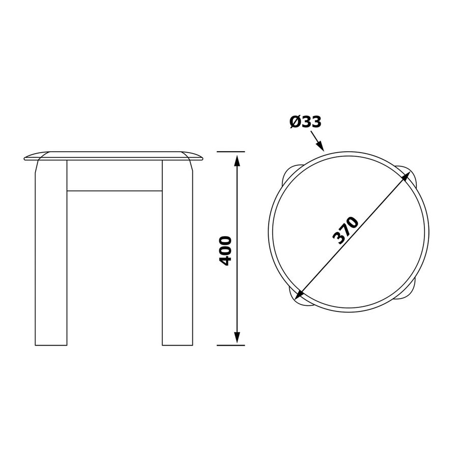 Krukje Sapho Colored Mat Zwart