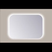 Spiegel Rechthoek Sanicare Q-Mirrors Afgeronde Hoeken 60x65 cm PP Geslepen LED Cold White Zonder Sensor