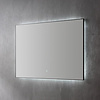 Sanilux Spiegel Sanilux Decor Met Indirecte LED Verlichting 80x70 cm Mat Zwart Incl. Spiegelverwarming