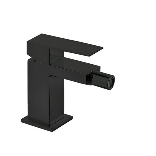 Bidetmengkraan Tres Cuadro Exclusive met Hendel Korte Uitloop 10 cm Mat Zwart 