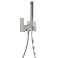 Inbouw Bidetmengkraan Tres Cuadro Exclusive met Doucheslang en Hendel RVS