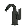 Tres Bidetmengkraan Tres Cuadro Exclusive met Hendel Gebogen Uitloop 11,5 cm Mat Zwart