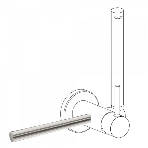 Handdoekhouder t.b.v. bidetmengkraan Tres Study Exclusive RVS 