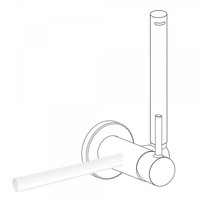 Handdoekhouder t.b.v. bidetmengkraan Tres Study Exclusive Mat Wit