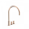 Tres Badrandkraan Tres Study Exclusive Tweeknops Uitloop Gebogen 21,5 cm Rosé Goud