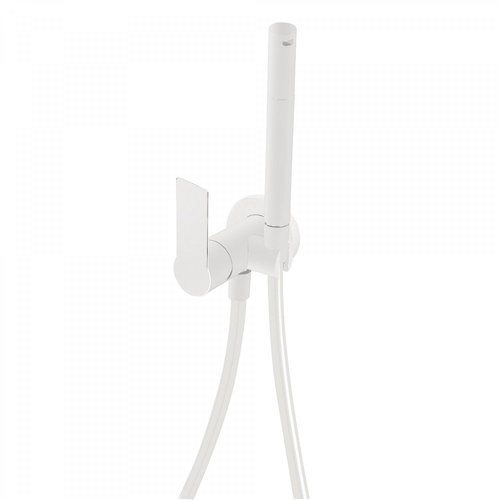 Inbouw Bidetmengkraan Tres Loft Colors 1-Hendel met Handdouche Mat Wit 