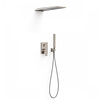 Tres Regendoucheset Inbouw Tres Project Vierkant 30 cm Met Wanddouche en Handdoucheset met Staafhanddouche Rapid Box RVS