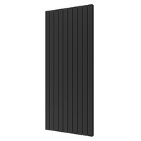 Designradiator Plieger Cavallino Retto Dubbel 1936 Watt Middenaansluiting 180x75,4 cm Black Graphite