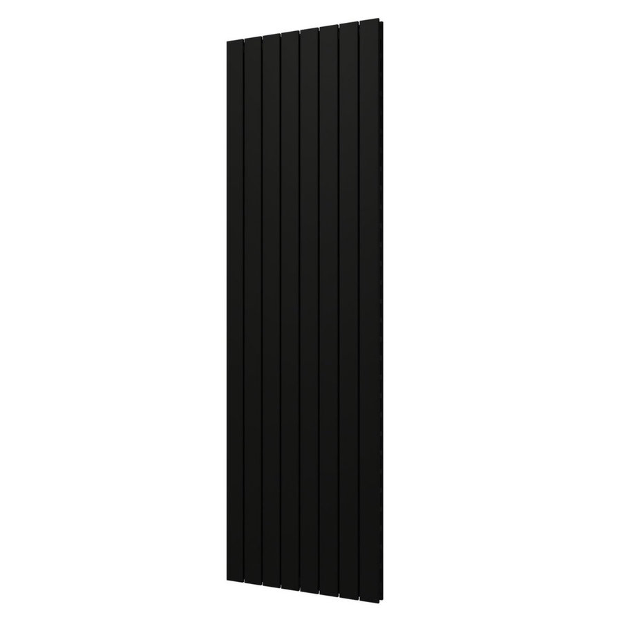 Designradiator Plieger Cavallino Retto Dubbel 1716 Watt Middenaansluiting 200x60,2 cm Mat Zwart