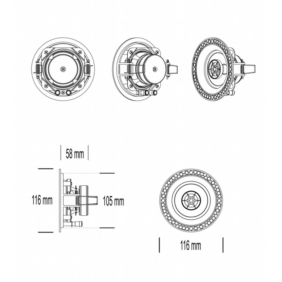 Music Center Aquasound N-Joy Controller (IPX7) + Wand Lader + Rumba Speakerset + Wifi-Audio Versterker 30 Watt Mat Chroom