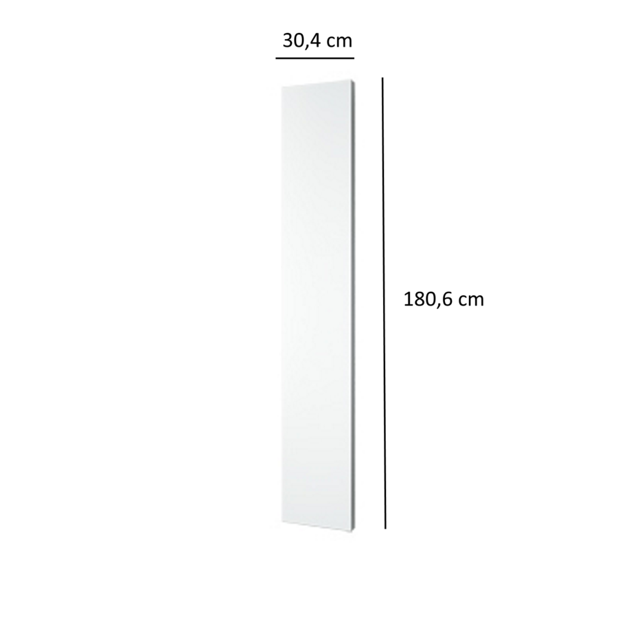 Designradiator Plieger Perugia 535 Watt Middenaansluiting 180,6x30,4 cm Wit Structuur