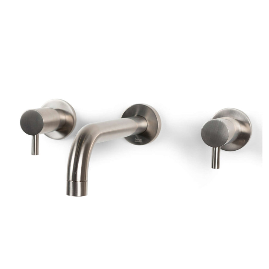 Wastafelmengkraan Inbouw Bongio Squadra 22 cm Uitloop 2 Hendels RVS