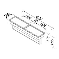 Planchet met Handdoekrek Geesa Frame 42 cm Wit Chroom