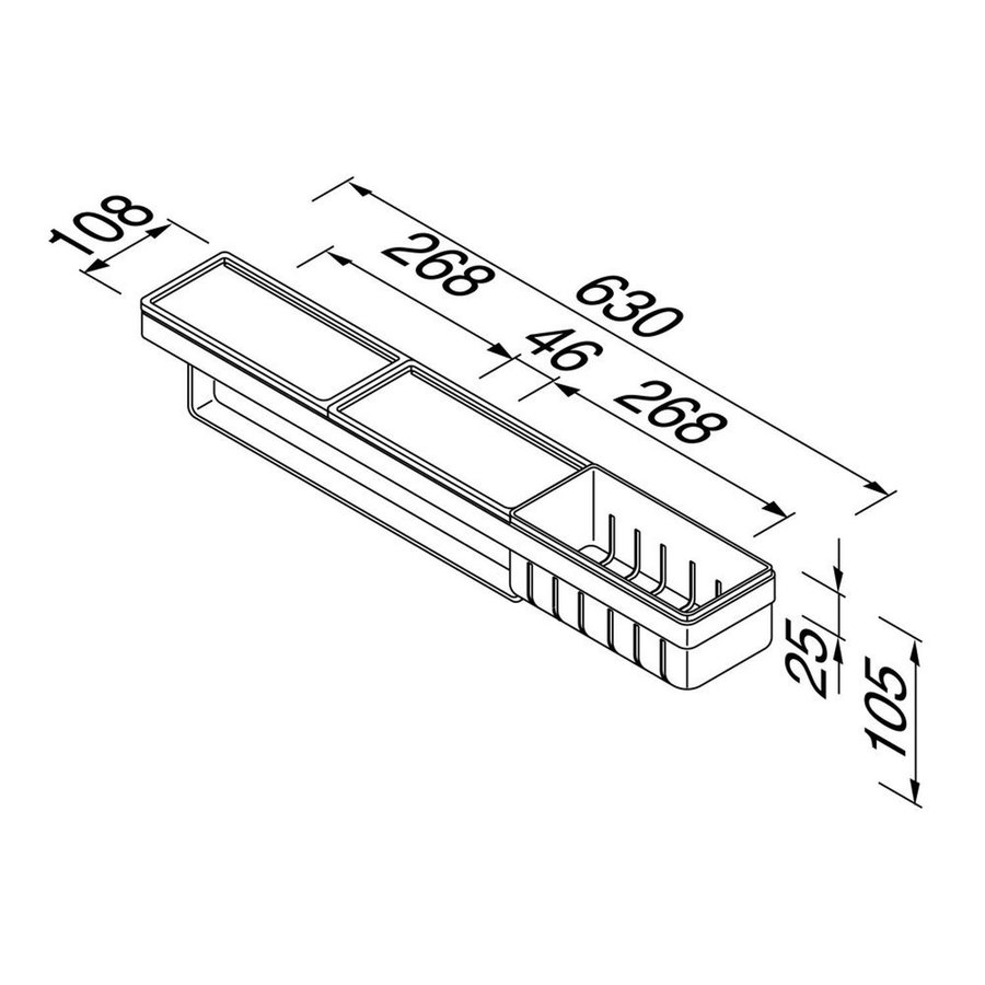 Planchet met Handdoekrek en Douchemand Geesa Frame Wit Chroom