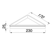 Hoekplanchet Geesa Frame Zwart Chroom