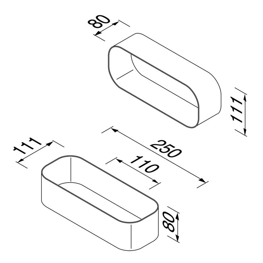 Douchemand Geesa Frame 25 cm Zwart