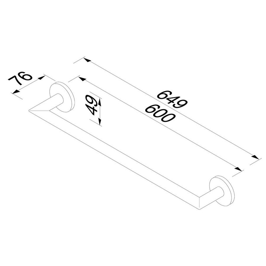 Handdoekrek Geesa Nemox 65 cm Zwart