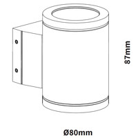 Muurspot Aquasplash Mary Aluminium Met DTW 305Lm 5W 30° Wit