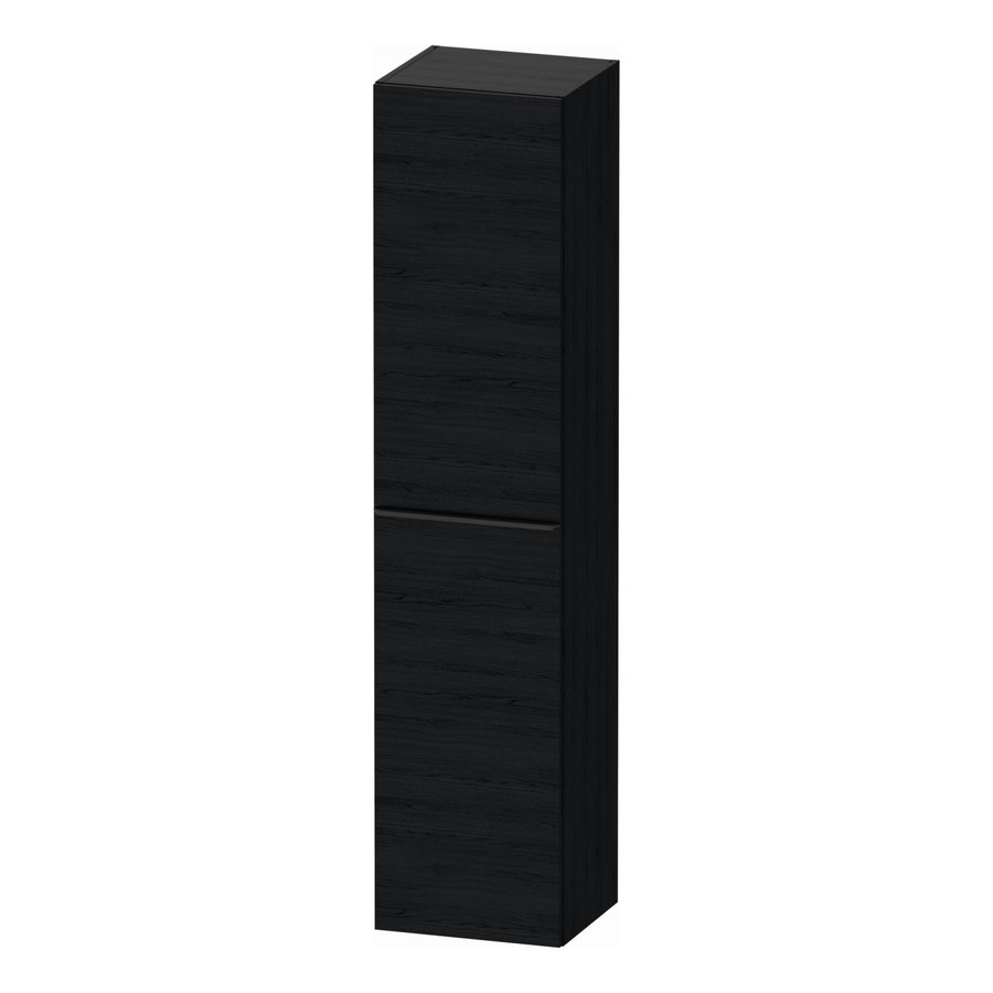 Hoge Kast Duravit D-Neo Kolomkast Wand 176 cm Linksdraaiend Mat Eiken Zwart