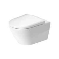 Toilet Duravit D-Neo Wand Rimless Diepspoel 54 cm Durafix Hoogglans Wit