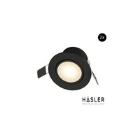 Inbouwspot Häsler Zaragoza Incl. Fase Aansnijding Dimbaar 8.4 cm 4 Watt Helder Wit Mat Zwart Set 10x