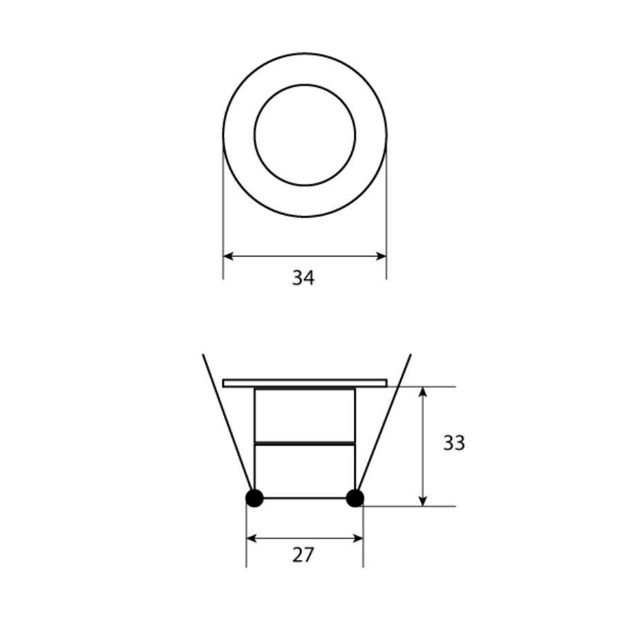 Inbouwspot Häsler Abruzzo Incl. Fase Aansnijding Dimbaar 3.4 cm 1.8 Watt Warm Wit Mat Zwart Set 10x