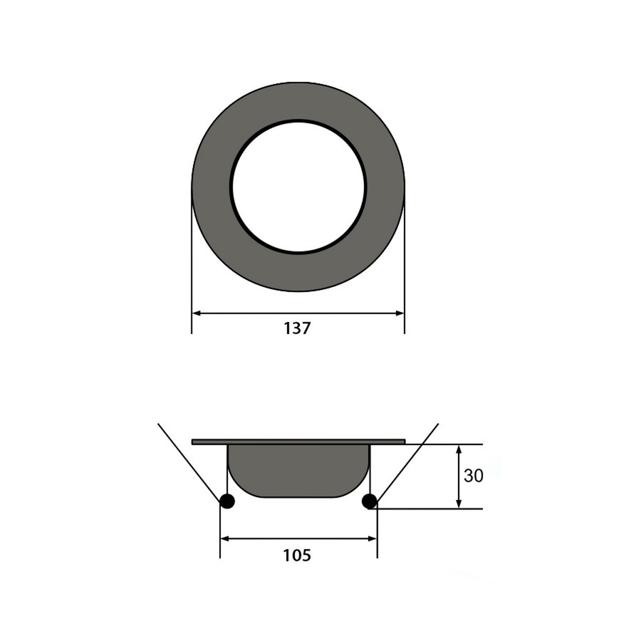 Inbouwspot Häsler Volterra Incl. Fase Aansnijding Dimbaar 13.7 cm 8 Watt Warm Wit RVS Set 10x