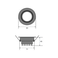 Inbouwspot Häsler Ancona Incl. Fase Aansnijding Dimbaar 8 cm 4 Watt Helder Wit RVS Set 10x