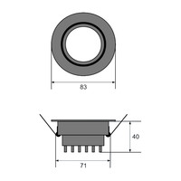 Inbouwspot Häsler Tordera Incl. Fase Aansnijding Dimbaar 8 cm 4 Watt Helder Wit RVS Set 10x