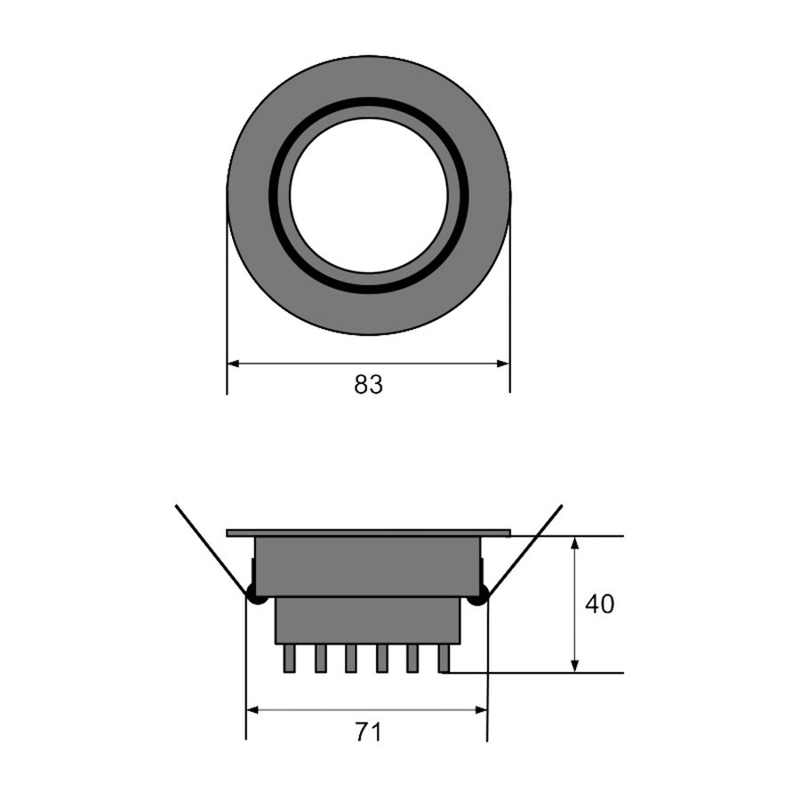 Inbouwspot Häsler Tordera Incl. Fase Aansnijding Dimbaar 8 cm 4 Watt Helder Wit RVS Set 10x