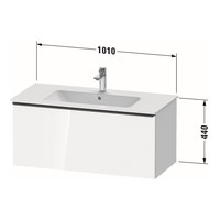 Badmeubel Duravit D-Neo Wand 101x46.2x44 cm Mat Noten (Donker)