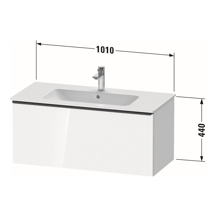 Badmeubel Duravit D-Neo Wand 101x46.2x44 cm Mat Kastanje (Donker)