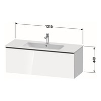 Badmeubel Duravit D-Neo Wand 121x46.2x44 cm Mat Grafiet