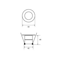 Inbouwspot Häsler Canco Incl. Fase Aansnijding Dimbaar 5 cm 3.6 Watt Warm Wit Set 10x