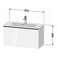 Badmeubel Duravit D-Neo Wand 81x37.2x44 cm Hoogglans Wit