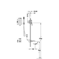 Badkraan Inbouw Tres Cuadro Exclusive met Handdoucheset, Wanduitloop en Mengkraan Mat Wit