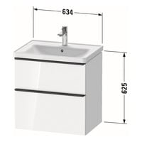 Badmeubel Duravit D-Neo Wand 63.4x45.2x62.5 cm Hoogglans Wit