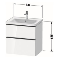 Badmeubel Duravit D-Neo Wand 63.4x45.2x62.5 cm Mat Noten