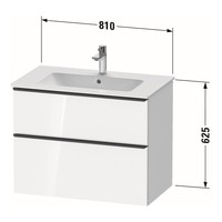 Badmeubel Duravit D-Neo Wand 81x46.2x62.5 cm Mat Kastanje (Donker)