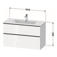 Badmeubel Duravit D-Neo Wand 101x46.2x62.5 cm Mat Noten (Donker)