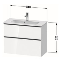 Badmeubel Duravit D-Neo Wand 81x37.2x62.5 cm Mat Linnen