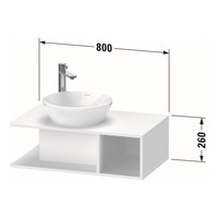 Badmeubel Duravit D-Neo Wand 80x48x26 cm Rechts Mat Wit