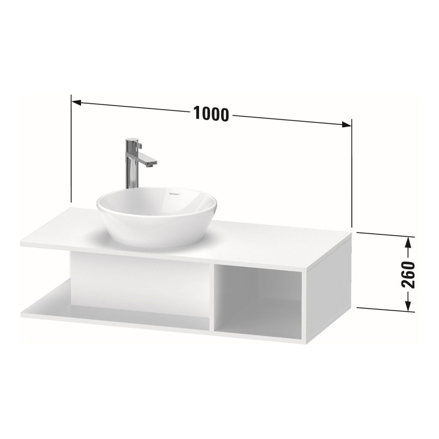 Badmeubel Duravit D-Neo Wand 100x48x26 cm Rechts Mat Noten (Donker)