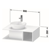 Badmeubel Duravit D-Neo Wand 80x55x26 cm Rechts Mat Noten (Donker)