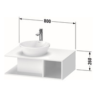 Badmeubel Duravit D-Neo Wand 80x55x26 cm Rechts Mat Taupe