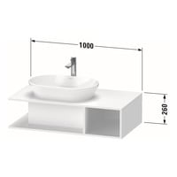 Badmeubel Duravit D-Neo Wand 100x55x26 cm Rechts Mat Kastanje (Donker)