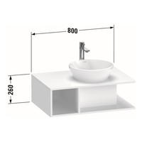 Badmeubel Duravit D-Neo Wand 80x55x26 cm Links Mat Noten (Donker)