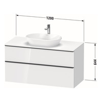 Badmeubel Duravit D-Neo Wand 120x55x64.4 cm Mat Kastanje (Donker)