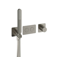 Inbouwkraan Hotbath Gal Thermostaatkraan met 2 Pushbuttons Geborsteld Nikkel PVD