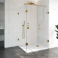 Douchecabine Compleet Just Creating Profielloos 3-Delig 100x120 cm Goud